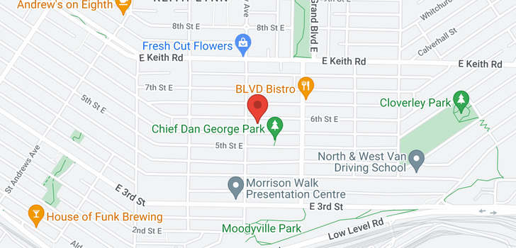 map of 615 E 6TH STREET